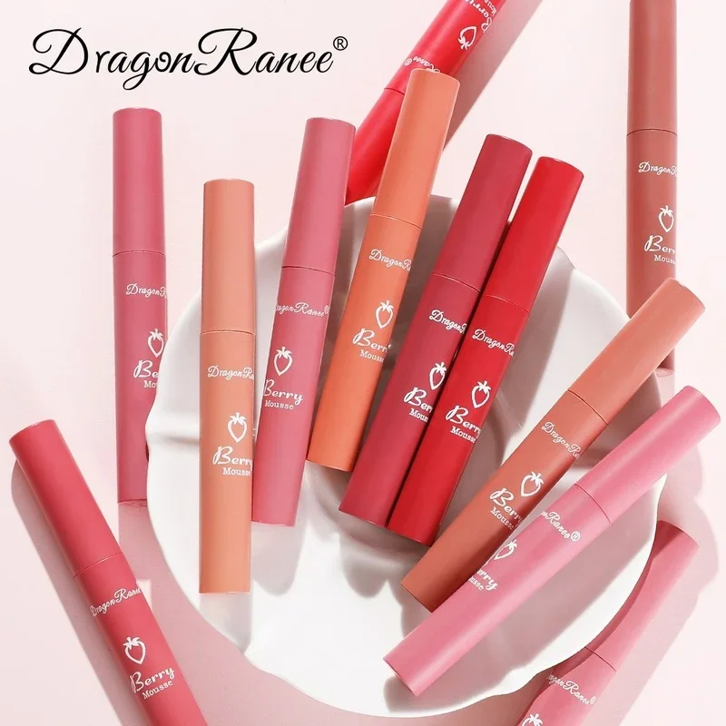 Waterproof Matte Lip Gloss 12 Colors Long-lasting Non Sticky Cup Non-fading Velvet Sexy Liquid Lipstick Women Lips Makeup