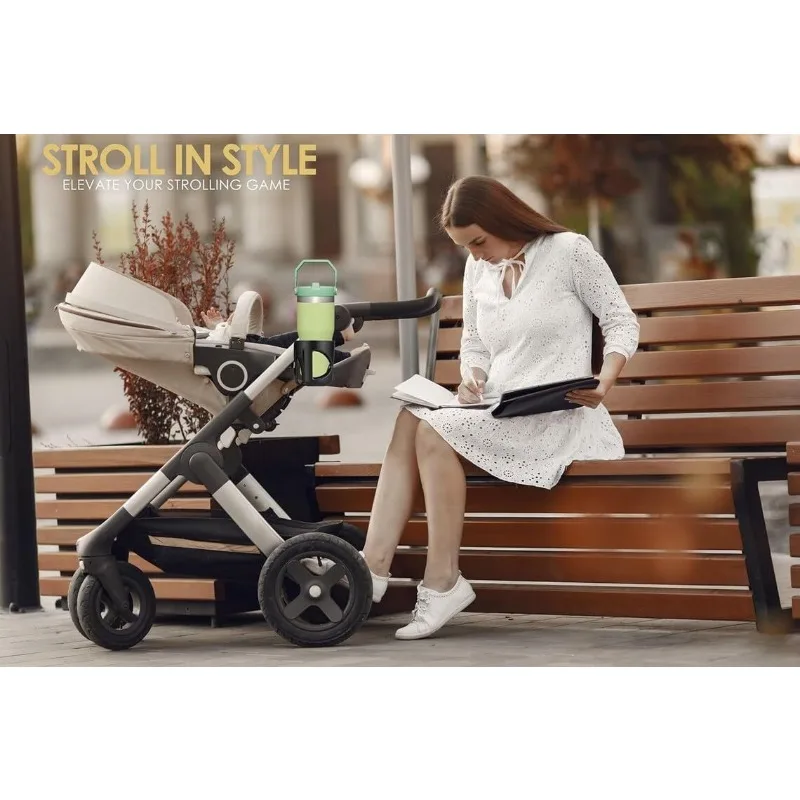 NEW Digital Nc Stroll-n-Sip Black Cup Holder for Stanley Quencher (30 & 40 Oz) & IceFlow (20 & 30 Oz) Strollers