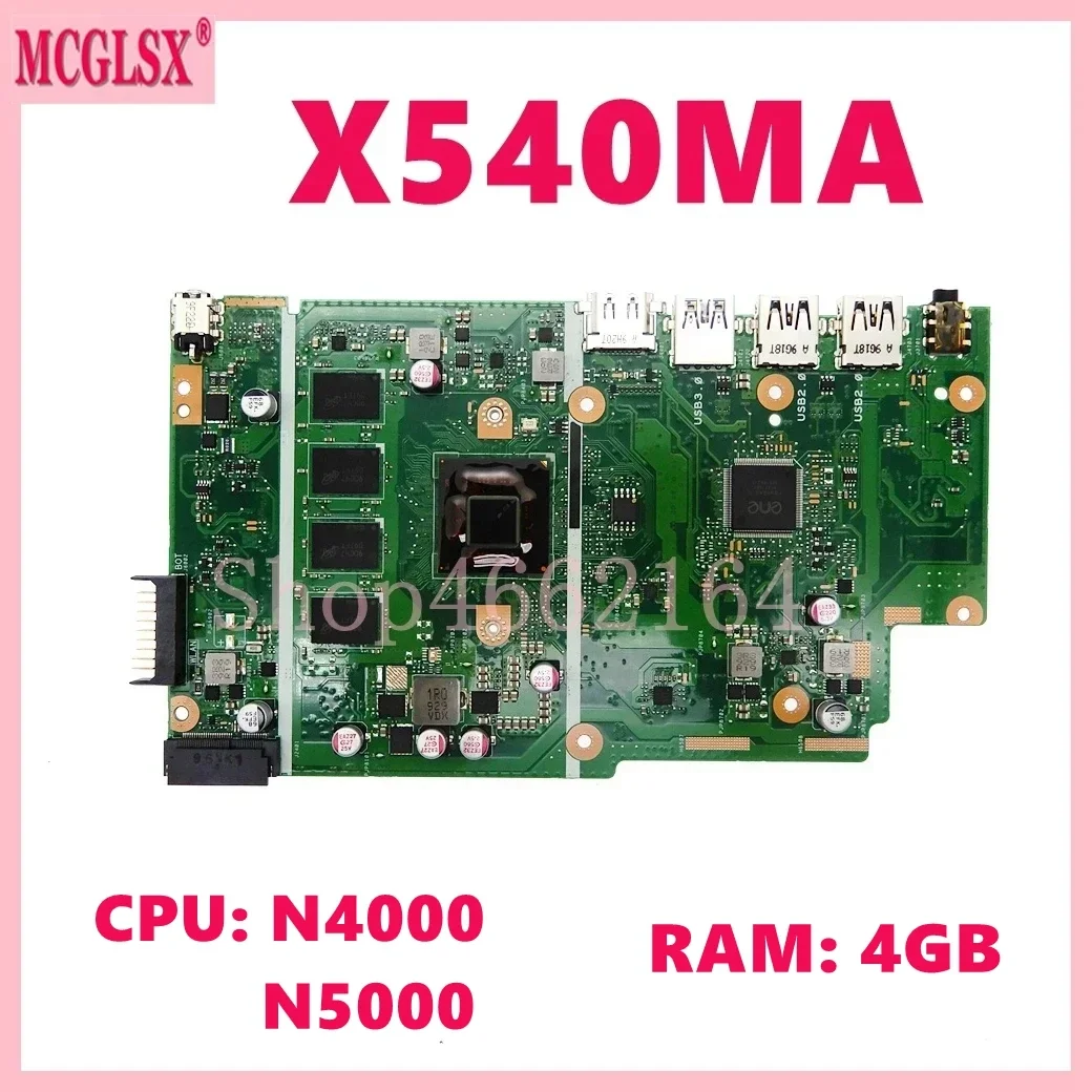 

X540MA With N4000 N5000 CPU 4GB-RAM Mainboard For ASUS VivoBook X540M A540M X540MA X540MAR X540MAS X543MA Laptop Motherboard