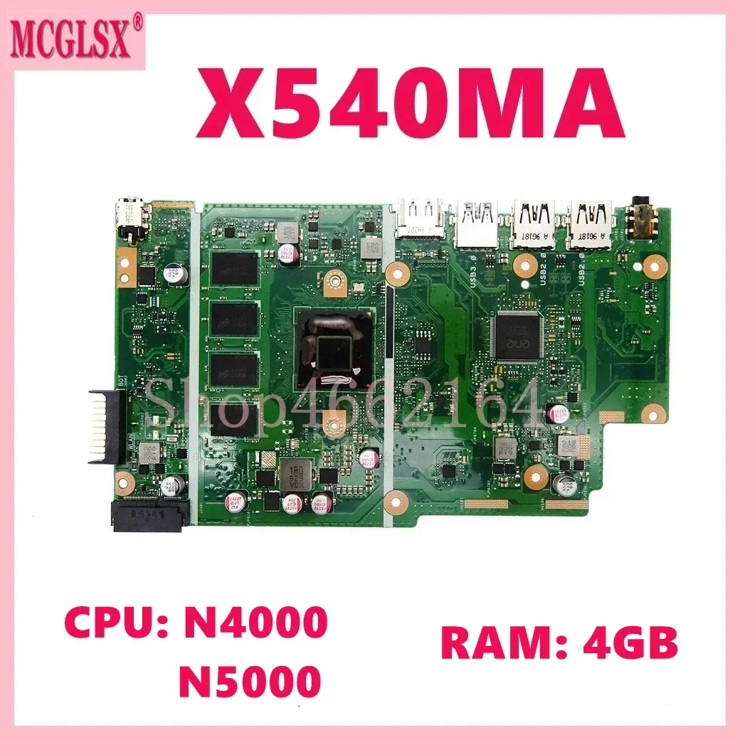 X540MA With N4000 N5000 CPU 4GB-RAM Mainboard For ASUS VivoBook X540M A540M X540MA X540MAR X540MAS X543MA Laptop Motherboard