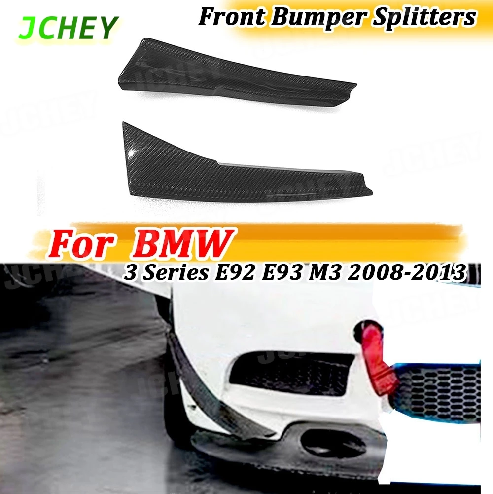 

JCHEY разветвители переднего бампера Winglets из углеродного волокна для BMW 3 серии E92 E93 M3 2008-2013 2 шт. FRP плавники наклейки в виде акулы