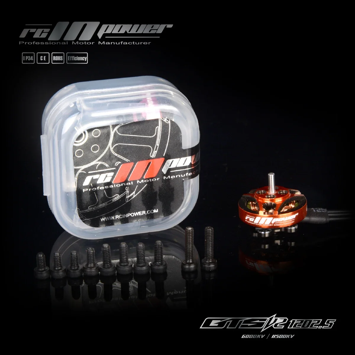 

RCINPOWER GTS V2 1202.5 11500KV 2S 6000KV 4S Brushless Motor for FPV Racing 1.6inch-3inch Toothpick Cinewhoop Ducted Drones