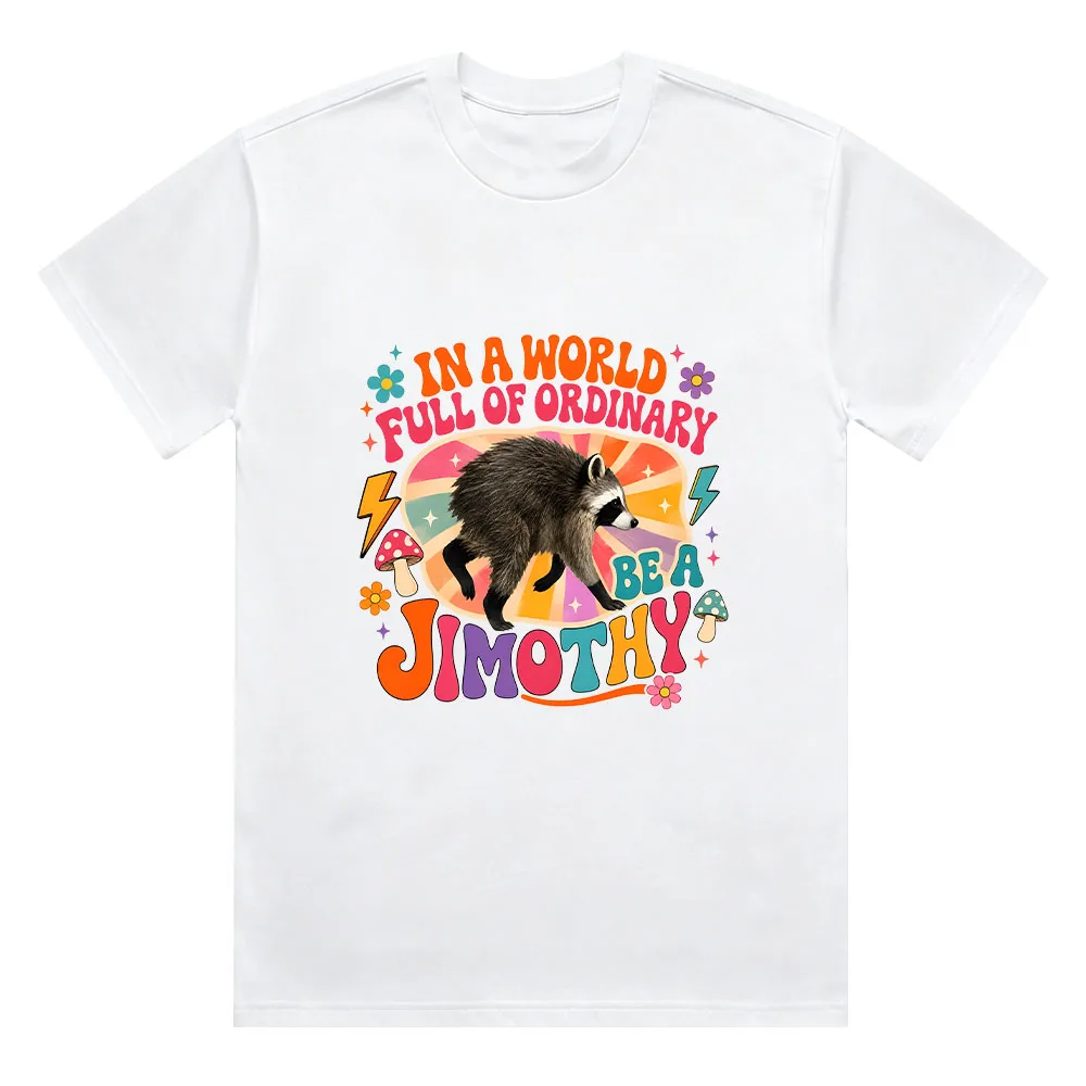 Jimothy Raccoon T-shirts Viral Seattle Raccoon Tee Comfort Cotton Clothing Women Men High Quality Oversized Soft Tops Streetwear