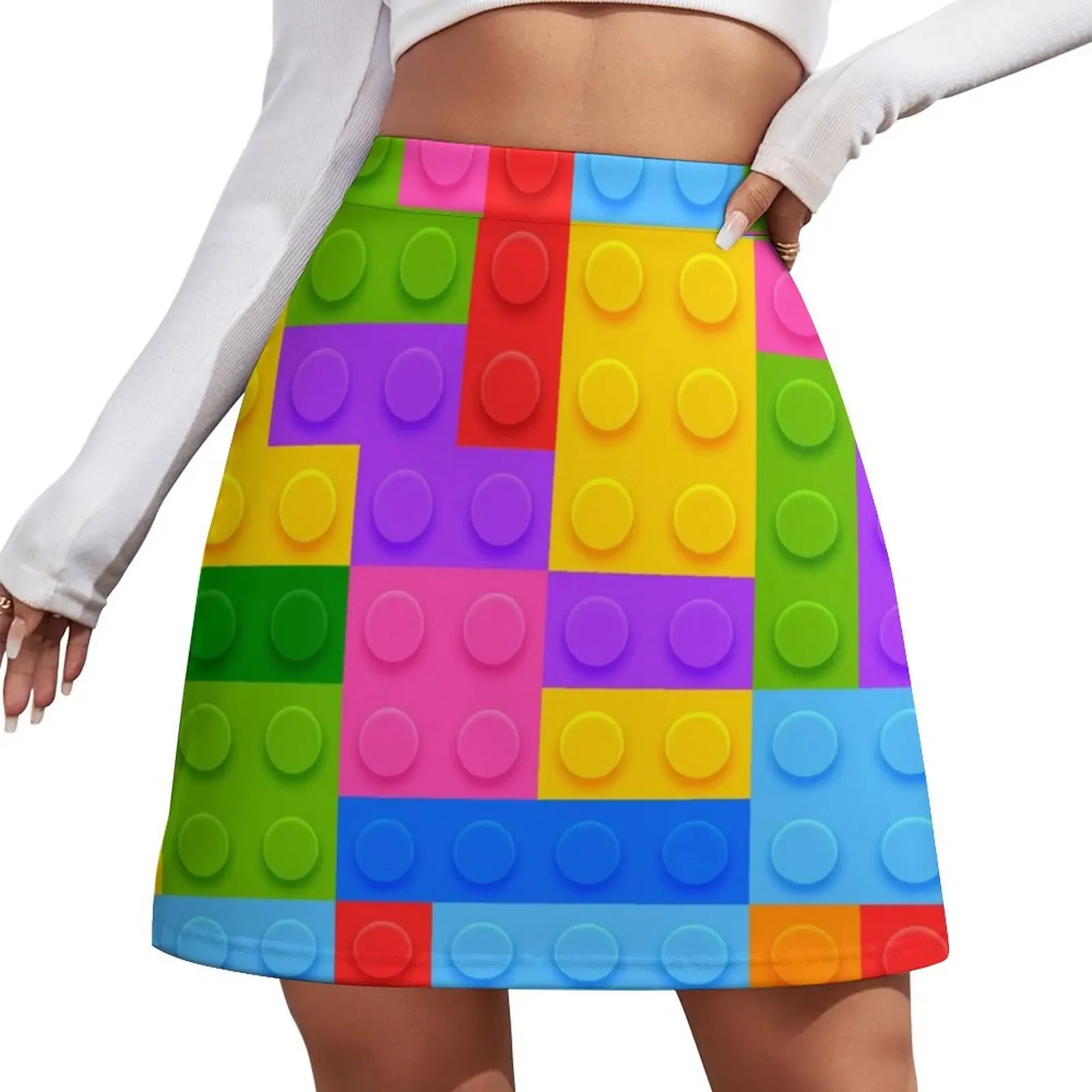 Building Blocks Mini Skirt elegant social women's skirts women's skirt 2026 trend elegant skirts for women Mini Skirt