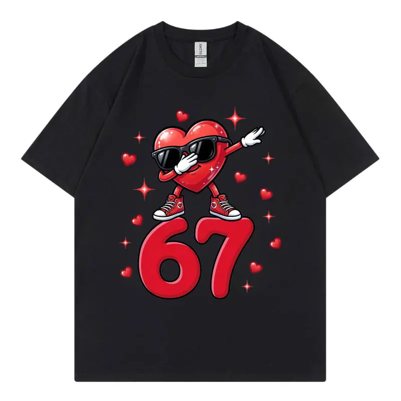 日六日七ミームグラフィック Tシャツ男性女性服原宿 Y2k オーバーサイズ Tシャツ夏カジュアルコットン半袖 Tシャツ