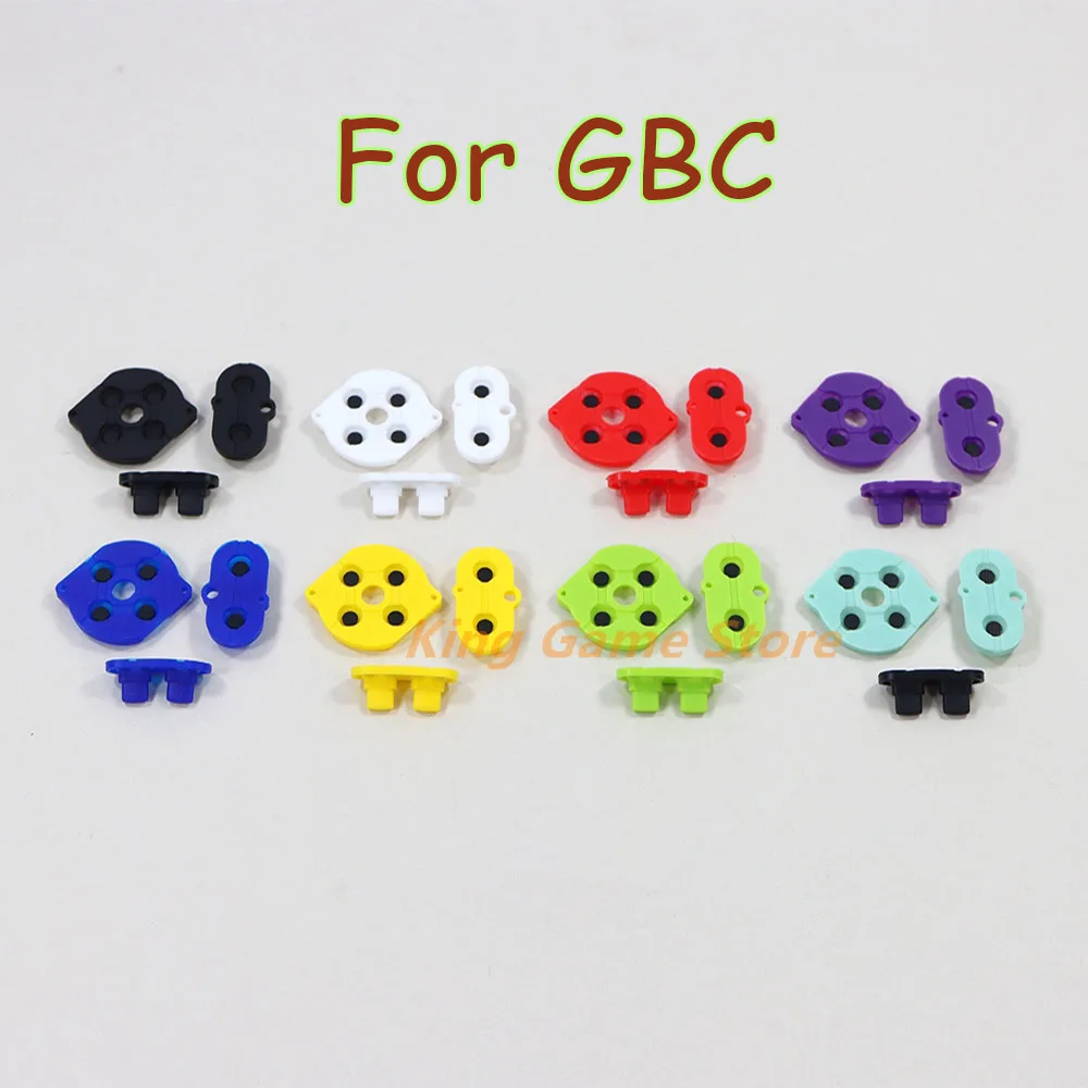 30sets Colorful rubber conductive button A B d-pad for Game Boy Color GBC shell housing silicon start select keypad For GBC