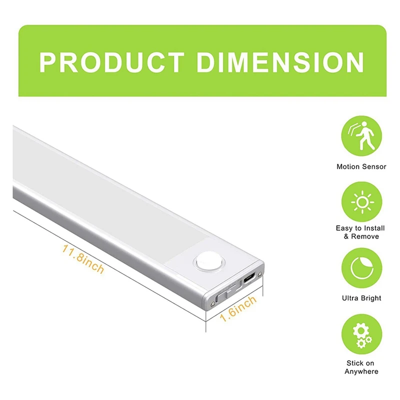 Sports Sensor Light Rechargeable Lighting Night Light Ultra-Thin Sports Closet Light Rechargeable Radio Down Light