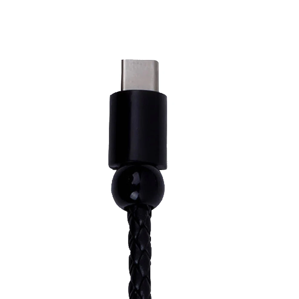 

1pc Type-C Data Cable Braided Wristband Usb C Charging Cord Fast Sync For Black Lightweight Portable Travel Use