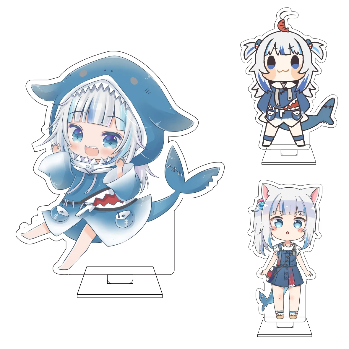 10CM Anime ‌ Hololive Cosplay Niedliche Acryl-Figur Standfigur Gawr Gura Ornamente Geschenke