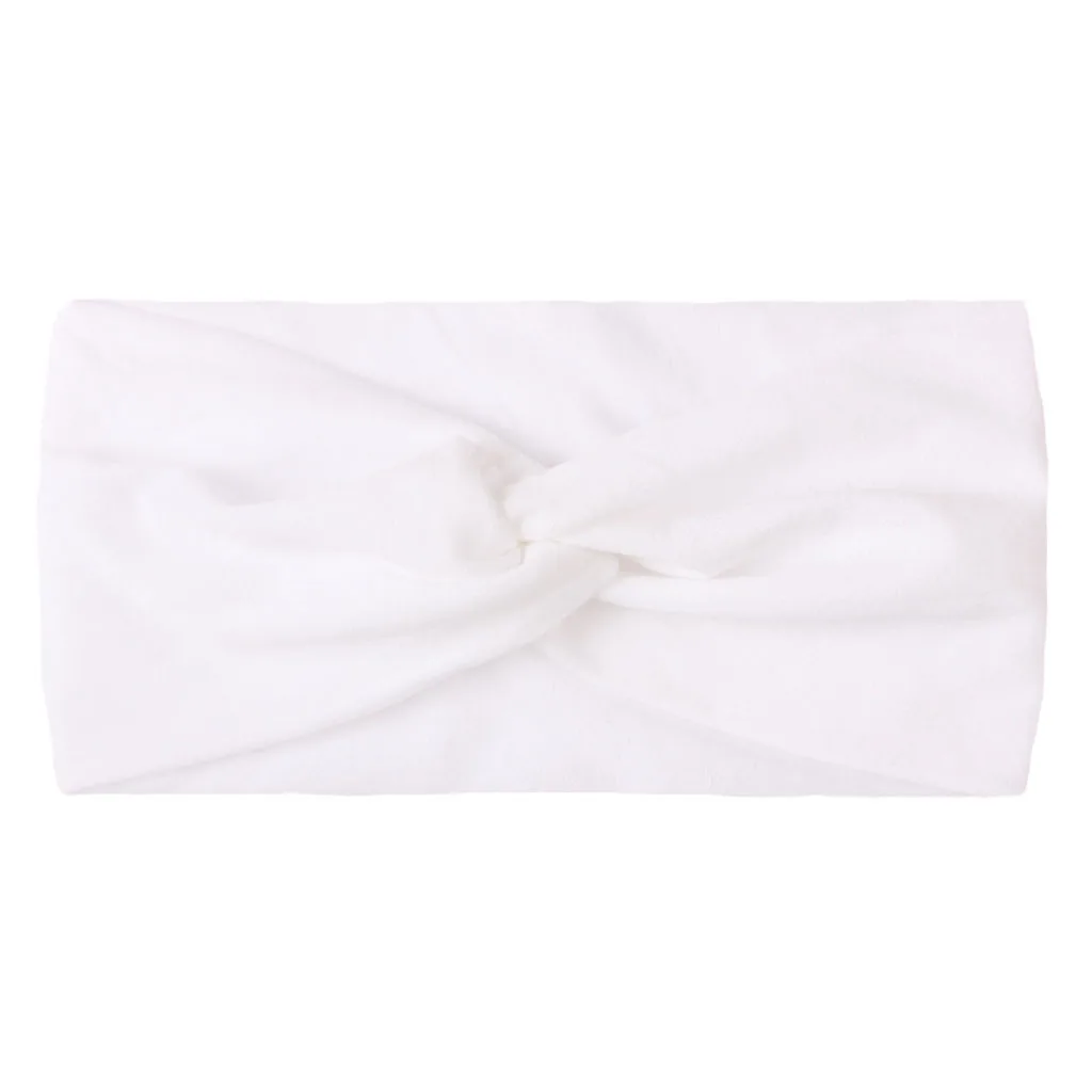 1 ชิ้นฤดูใบไม้ผลิฤดูร้อนสี Candy เด็กแถบคาดศีรษะสาว Twisted Knotted นุ่มยืดหยุ่นเด็กผู้หญิง Headbands อุปกรณ์เสริมผม