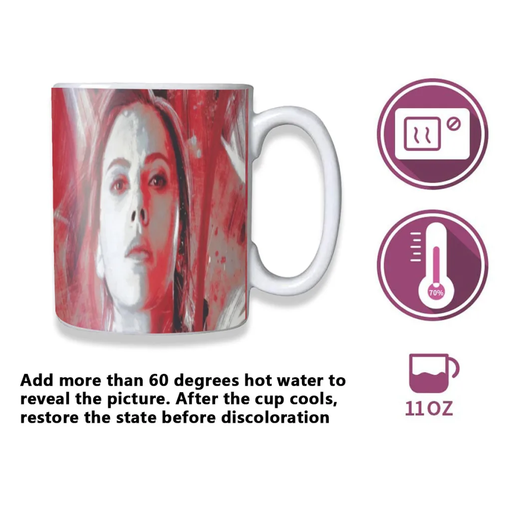 Famous Scarlett Johansson Sexy Free shipping Mug Changing Color Ceramic Coffee Mugs Magic Tea Cup Best Gift For Your Friends