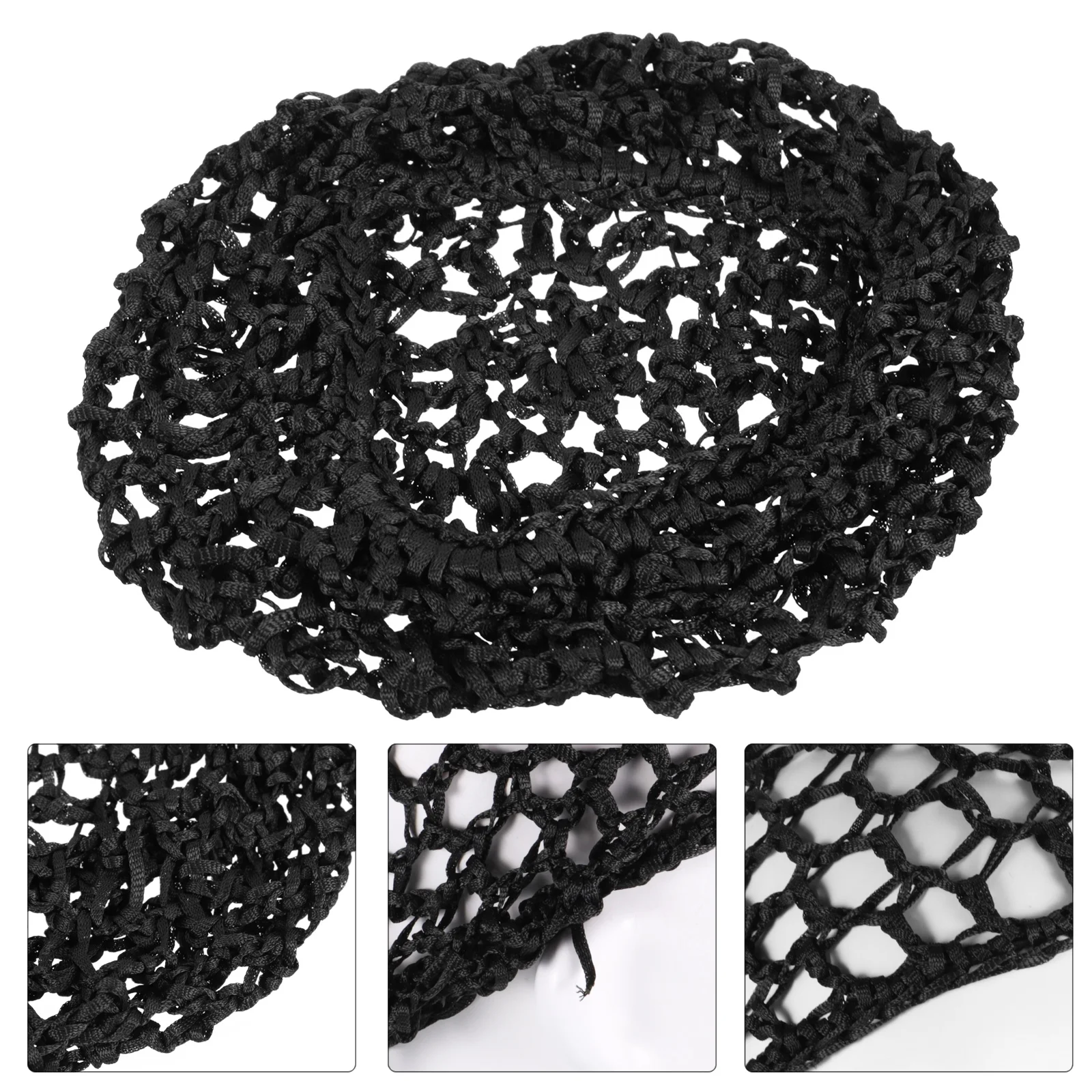 4 PCS Mesh Hair Net Hairnet Lady Hats Sleeping Headband Scarf Crochet Fabric Women's Bonnet