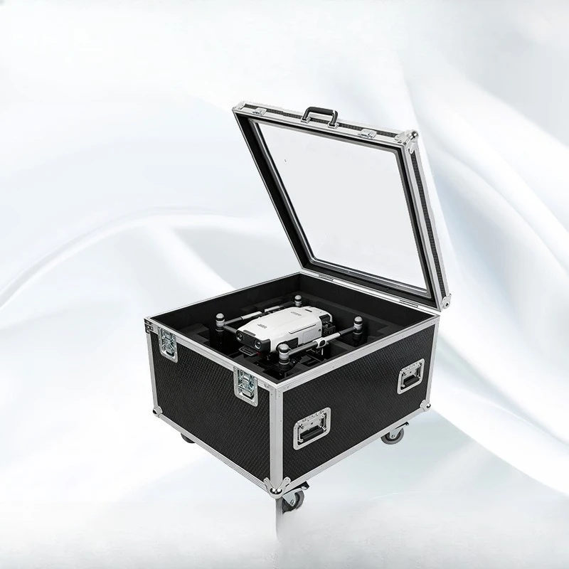 Custom Vertical Aluminum Flight Case, Large Robot Equipment Storage Box with Thick Rust-proof Welded Steel Plate