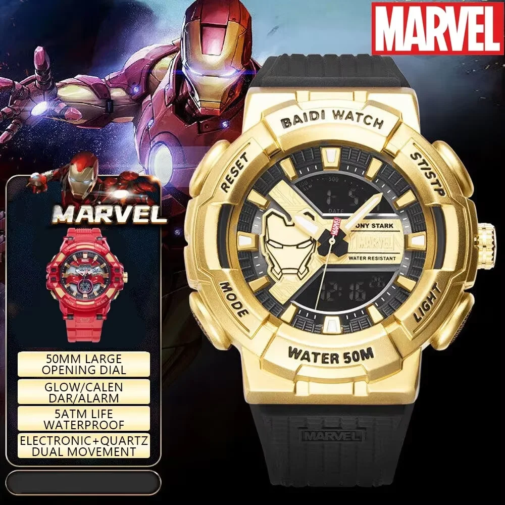 Marvel Sporty Watch Waterproof Alarm Clock Luminous Clock Multifunctional Chrono Digital Watches Reloj Hombre Gifts For Men