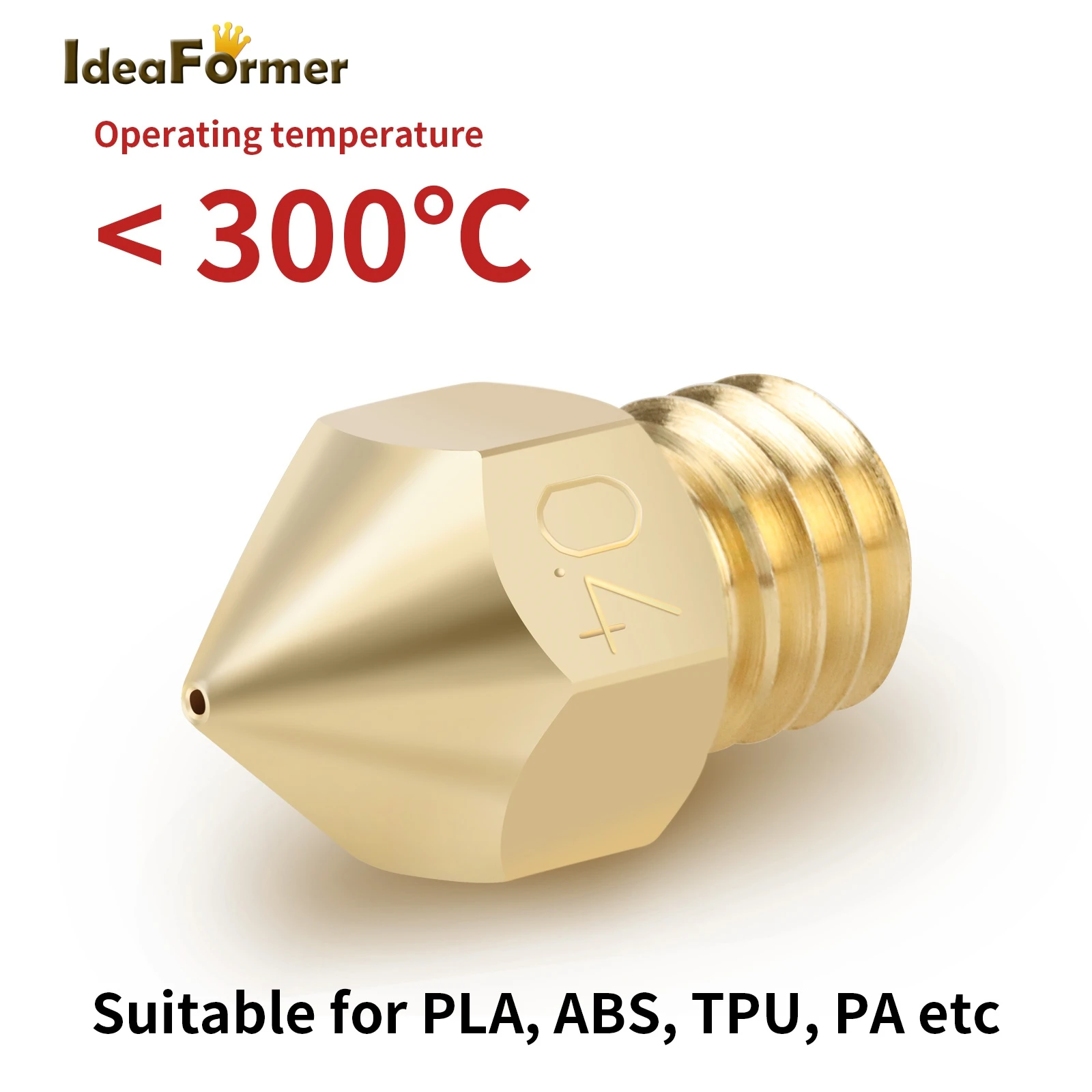 Buse MK8 CHT 0.2/0.3/0.4/0.6/0.8/1mm en acier trempé à haut débit, pièces d'imprimante 3D pour buse Ender-3 CR10 MK8 1/2/3 pièces