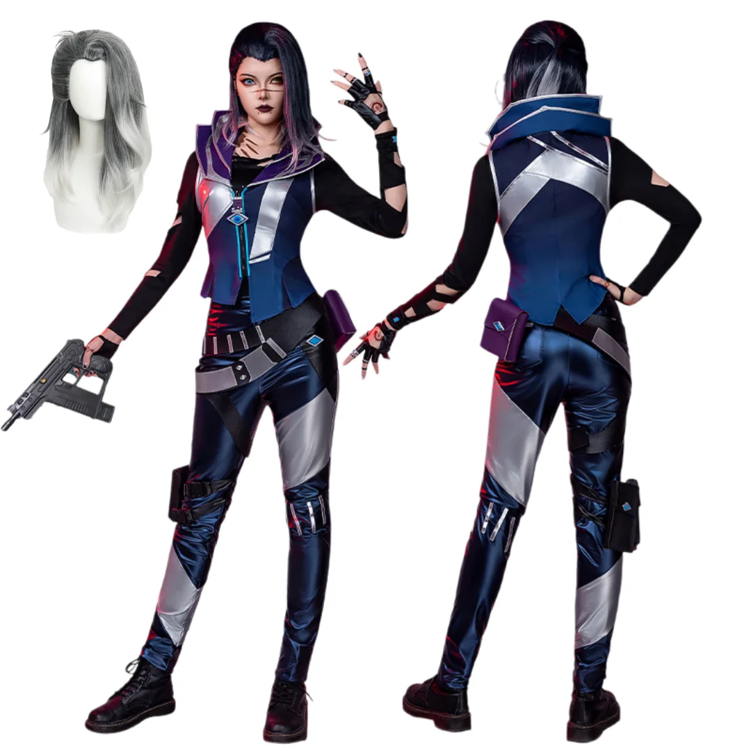 

Game VALORANT Fade Cosplay Costume Wig Halloween Anime Clothes Uniform