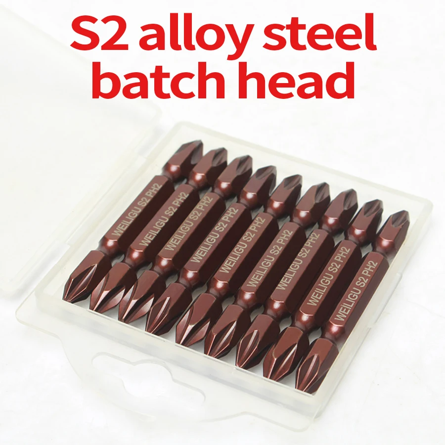 

10 pcs s2 steel double headed cross red screwdriver bits