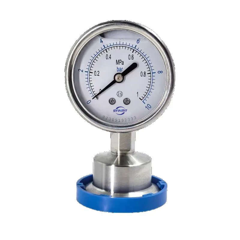 

Diaphragm Seismic Pressure Gauge Chuck Type Quick Loading Meter