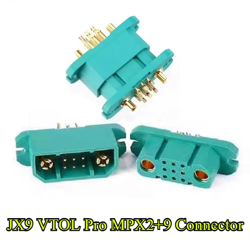 

1-10Sets VTOL Pro MPX2+9 Connector JX9 Multi Wire Servo Extension Male Female Plug Signal For RC Fixed-wing Airplane Turbine Jet