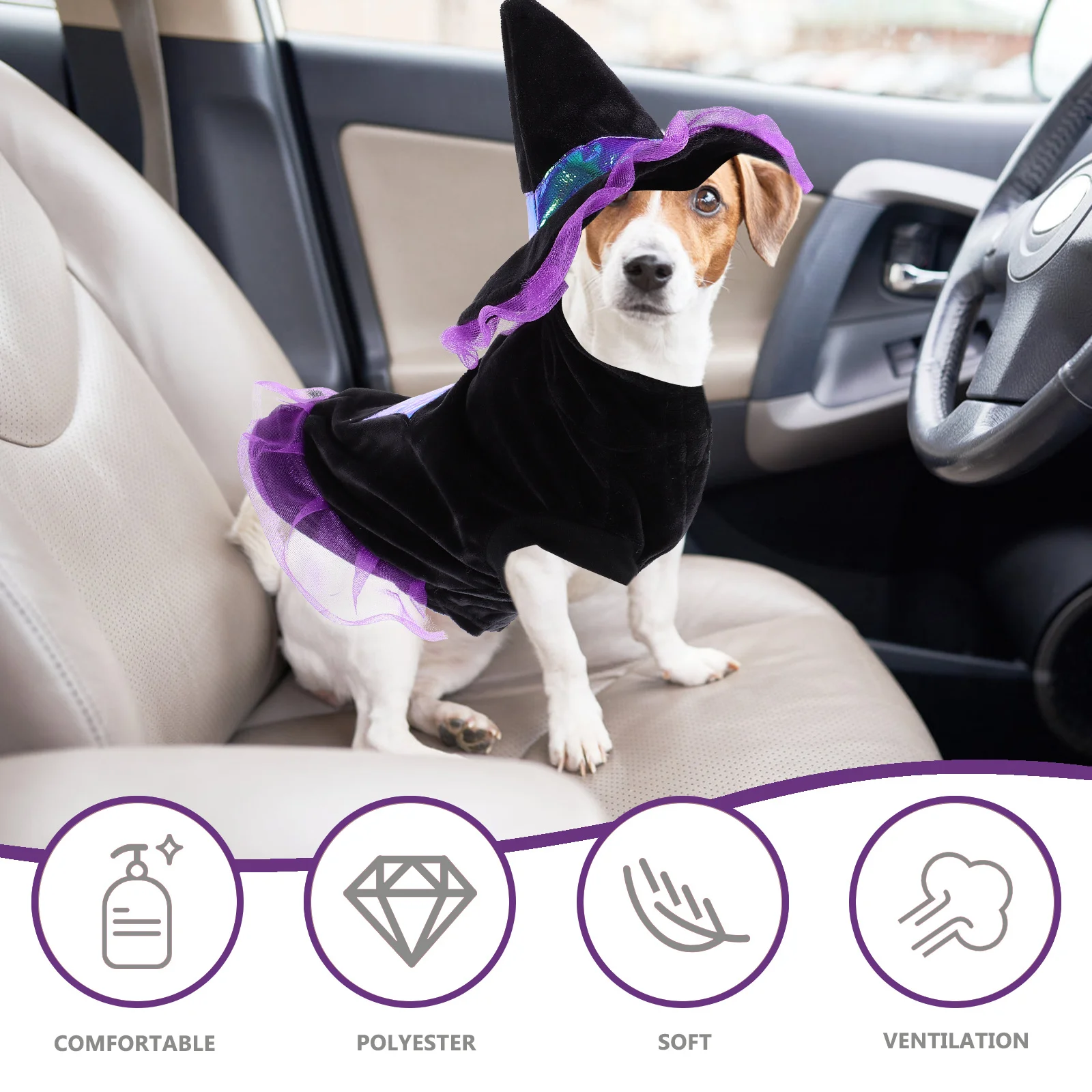 

Halloween Wizard Pet Hat Small Medium Size Fashion Cats Holiday Parties Birthdays Pet Halloween Hat