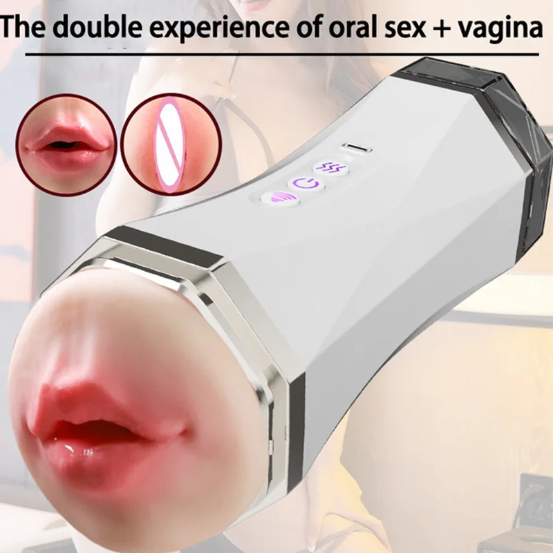 Automatic Male Masturbator Cup Sucking Vibration Blowjob Real Vagina Silicone Pussy Penis Oral Sex Machine Toys For Adult Goods