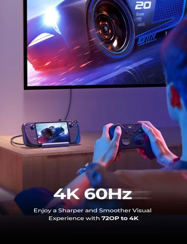 Imagen 2 del producto Estación de acoplamiento 13 en 1 para Steam Deck OLED y ROG Ally X&Legion Go, ventilador de refrigeración dual 5 puertos USB y 4K a 60 Hz, puerto de carga de 100 W