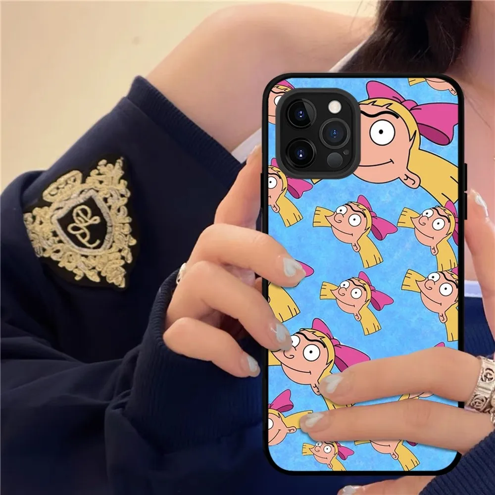 Hey Arnold Helga Bonito Phone Case For IPhone 16 15 14 11 12 13 Mini Pro XS Max Cover 6 7 8 Plus X Funda Shell