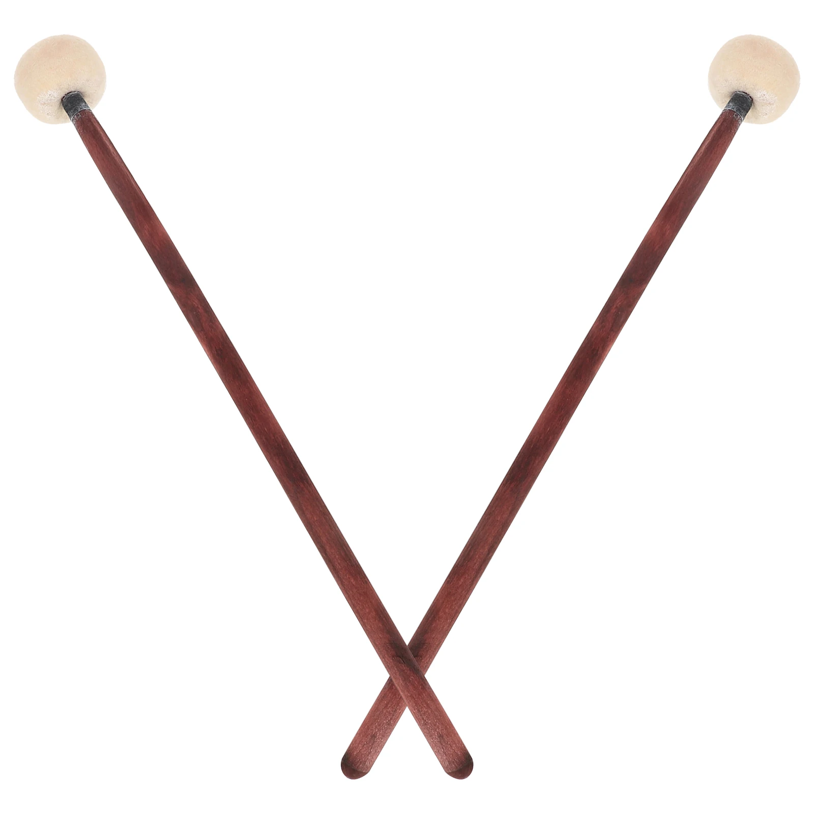 

2Pcs Comfortable Grip Wooden Drumstick Felt Tuning Mallet Professional Percussion Instrument Long Lasting Durability