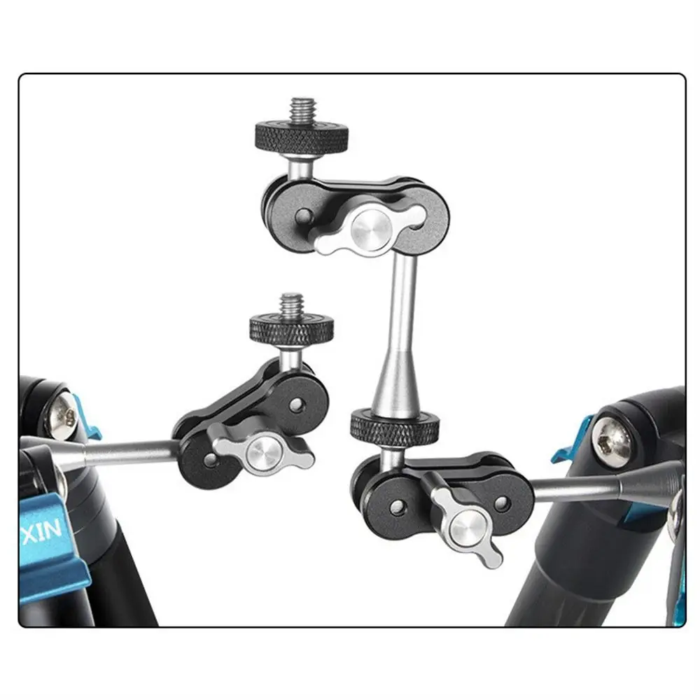 Double Ball Head Camera Magic Arm Aluminum Alloy 1/4 Inch Screw Ball Magic Arm Adjustment Load 2kg Magic Arm Bracket