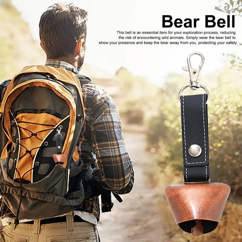 Bear Bell Climbing Self-Defense Gear Air Horn To Scare Bears Bear Protection Products Hiking Bell With Hangable Buckle For