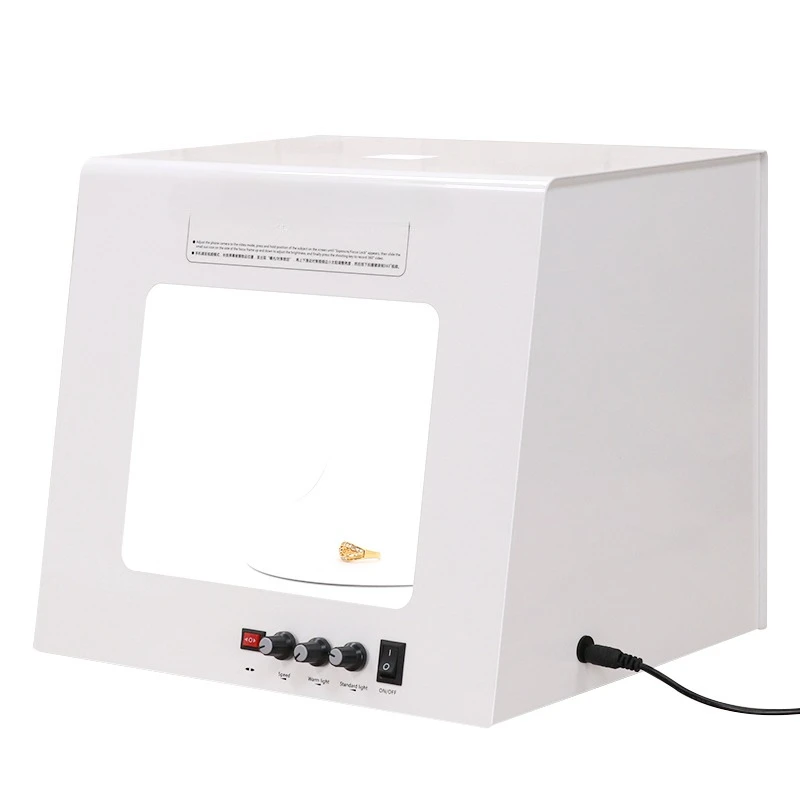 Photo Box Studio Electric Turntable Photo Box Small Still Life 360 Degree Rotation Metal Cabinet