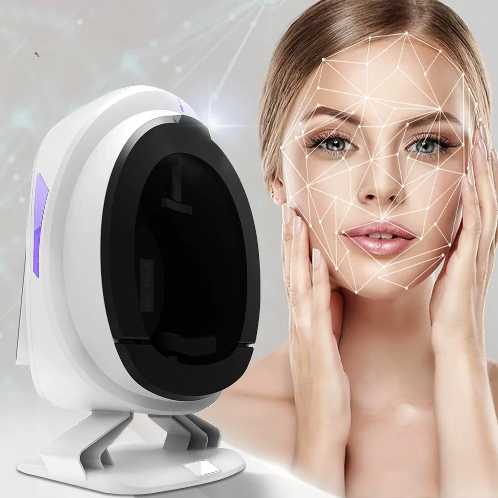 Analisador digital de pele facial, analisador de pele facial com verificador de hidratação, 2 anos, 900W, 3D