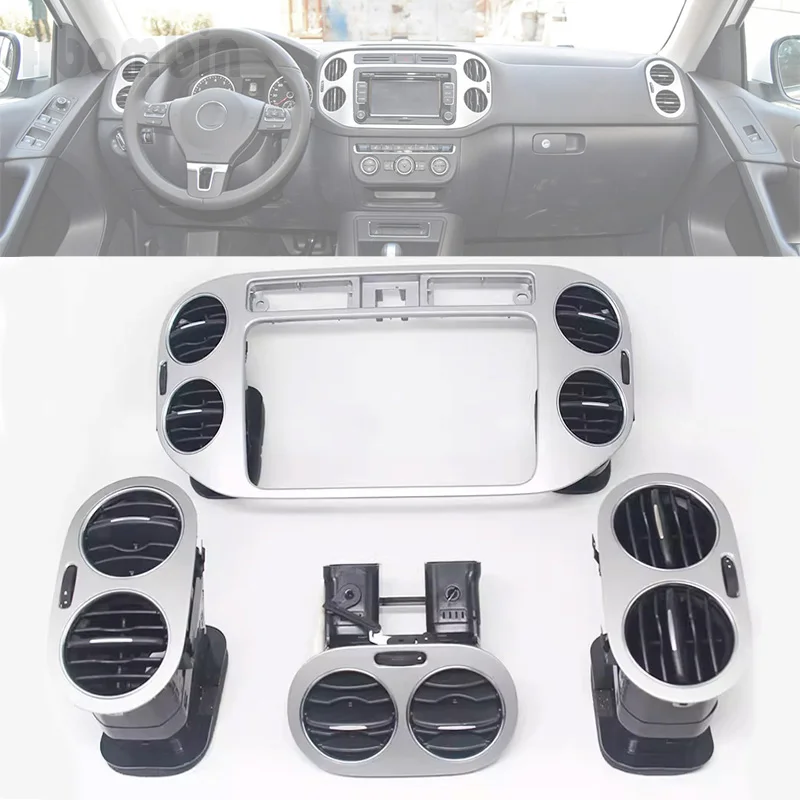 

Боковое вентиляционное отверстие на приборной панели, выходное отверстие для кондиционера, центральная/левая/правая решетка вентилятора для Volkswagen VW Tiguan 2013 14 15 16