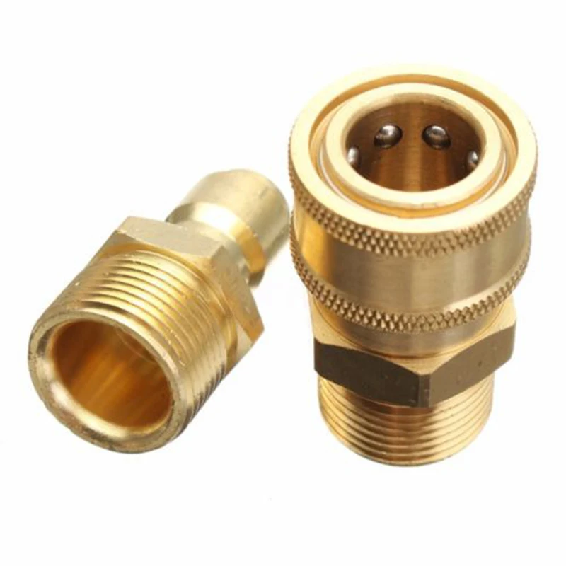 

2Pc Garden Joints Adapters M22 3/8\\\" Quick Release Adapter Connecter Coupling 14.8MM For Pressure Washer Garden Tools