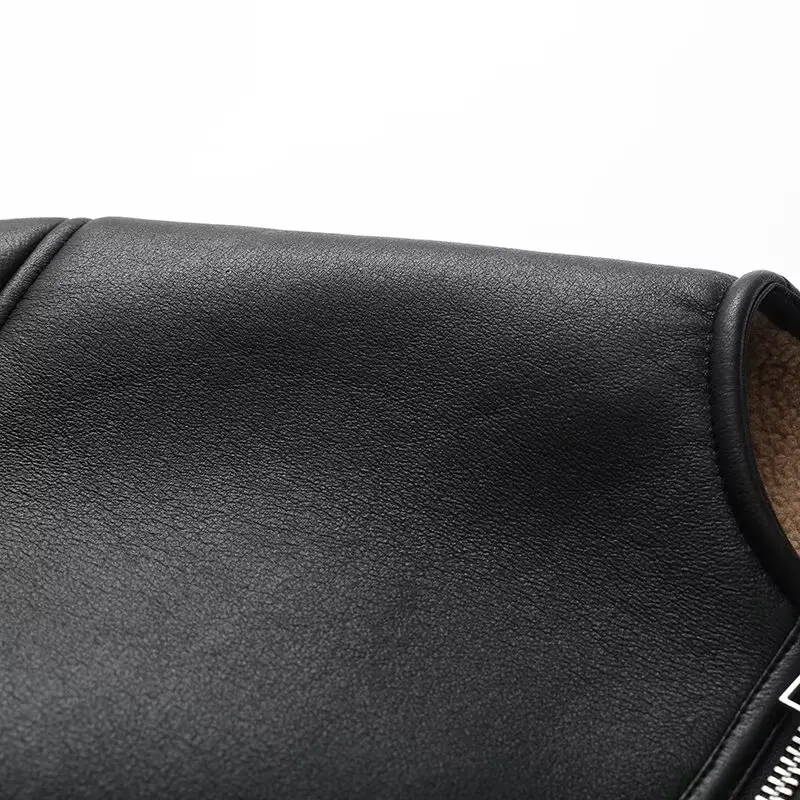 Leather Jackets Women's Thick Warm Faux Pu Outwear Black Winter Streetwear Outerwear Long Sleeve Tops Solid 2024 inszart Coat