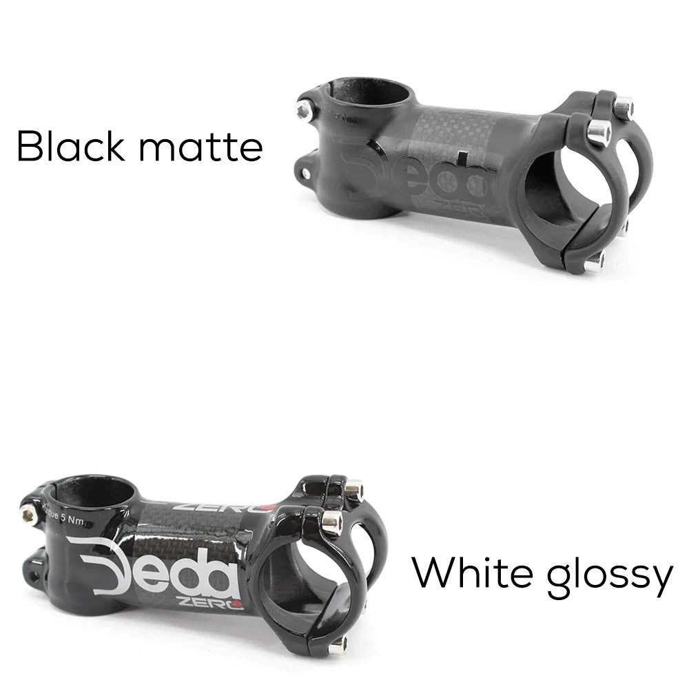 Deda Zero2 Gloss White/Matte Black Alloy+Carbon Road/MTB Bike Stem 6/17 Degree Bicycle handlebar Part