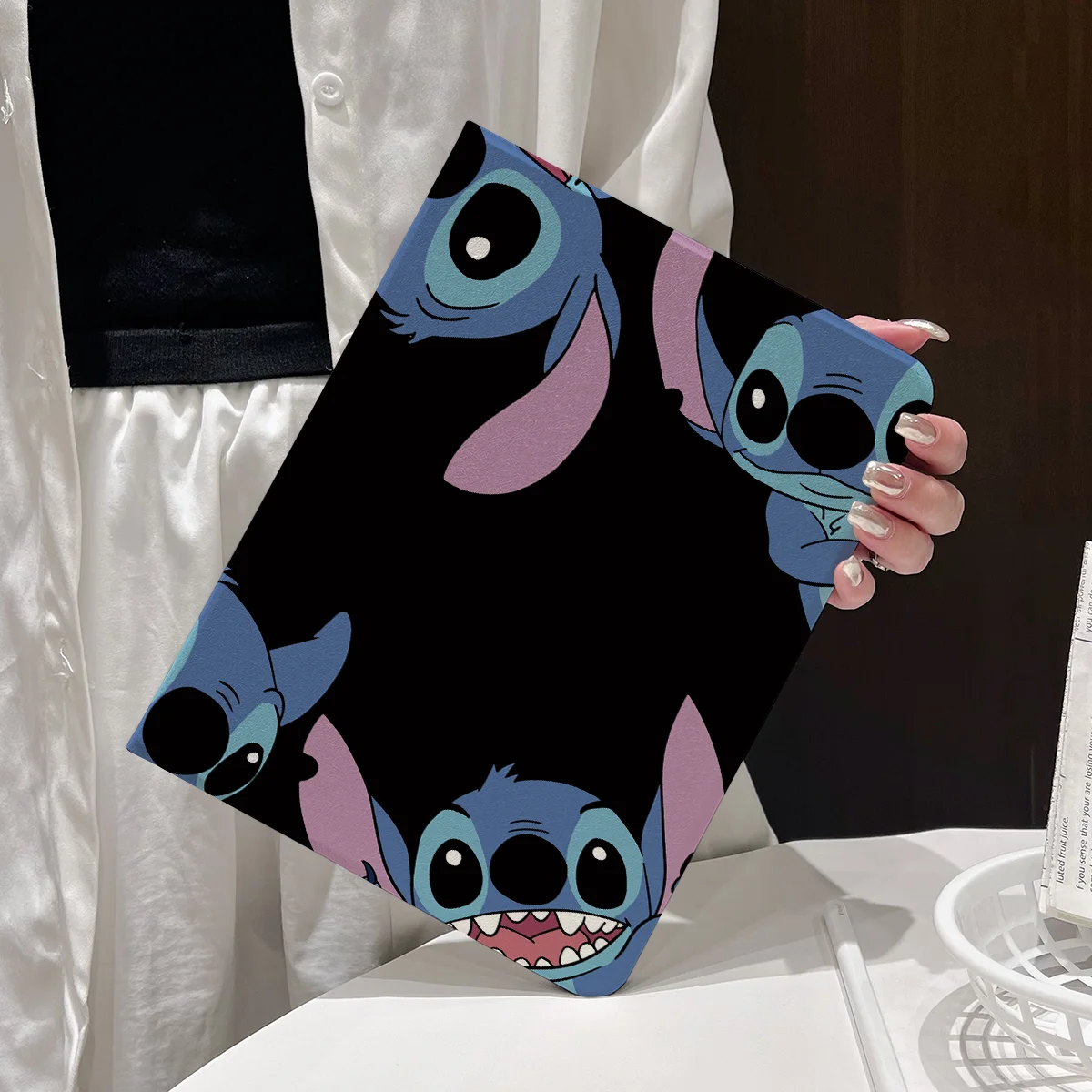 حافظة تابلت بغرز كرتونية لجهاز iPad Air 3 4 5 6 13 بوصة Mini 1 2 3 4 5 6 2018 2022 10th Pro 2021 غطاء مقاوم للصدمات من السيليكون #6