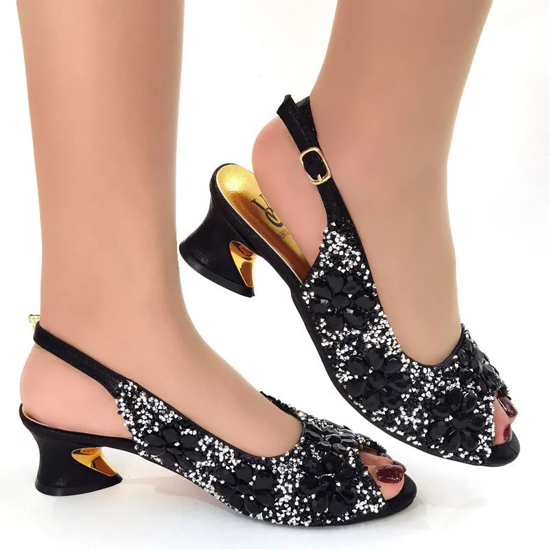 Sandales de soirée pour femmes, talons hauts de 5CM, motif floral, plein de diamants, couleur Champagne, chaussures pour Banquet de mariage, 2022