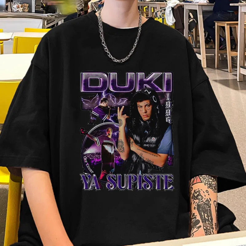 Rapper Duki Ameri Merch T-shirt Men's Women's Summer 100% Cotton Oversized T-shirts Male Fashion Hip Hop Short Sleeve T Shirts