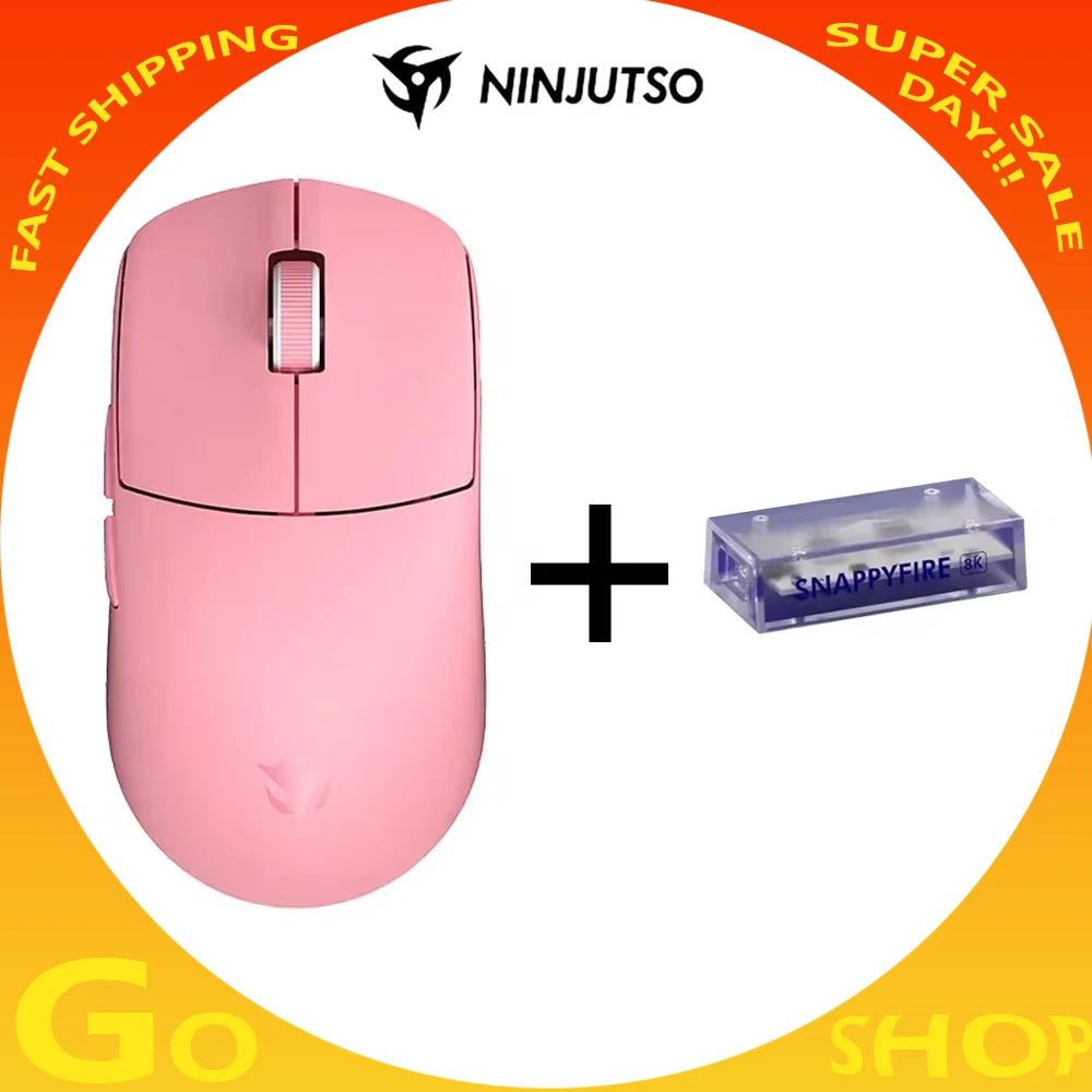 

Ninjutso Sora V2 8k Return Wireless Mouse Dual Mode Paw3395 Fps Gaming Mouse E-Sports Lightweight Gaming Mice Pc Gamer Man Gifts