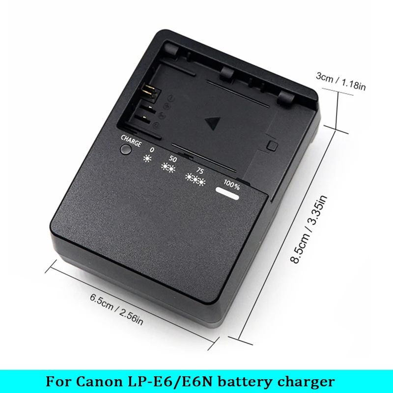 LC-E6E LC-E6 Charger For Canon LP-E6 LP-E6N Battery EOS 70D 60D 5D Mark III 5D Mark 6D 6D MARK II 60D 80D 7D MARK IILC-E6E LC-E6