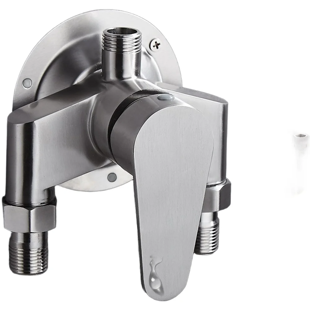 304 Stainless Steel For Mount Triangle Shower Mixer for Hot Cold Water Flow Brushed Finish 10x8x10cm 304 Stainless