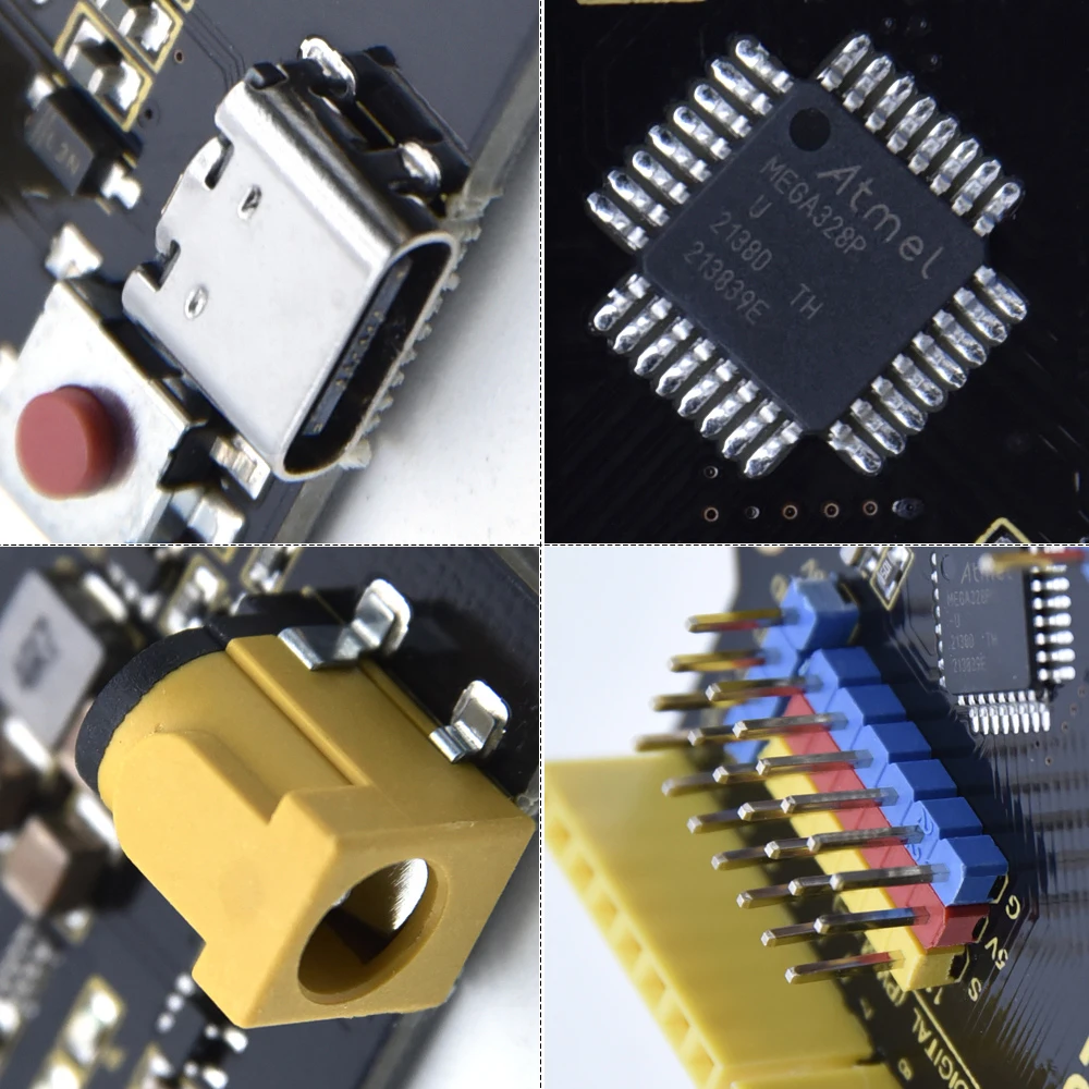 Keyestudio 328 PLUSUNO Control Board ATMEGA328P Microcontroller + Type-C  Cable Compatible with Arduino UNO R3 Board