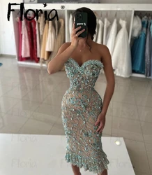 Summer Ankle Length Elegant Formal Occasion Dress Green Sweetheart Lace Beaed Dress Vintage Birthday Party Dresses 2024 Dubai