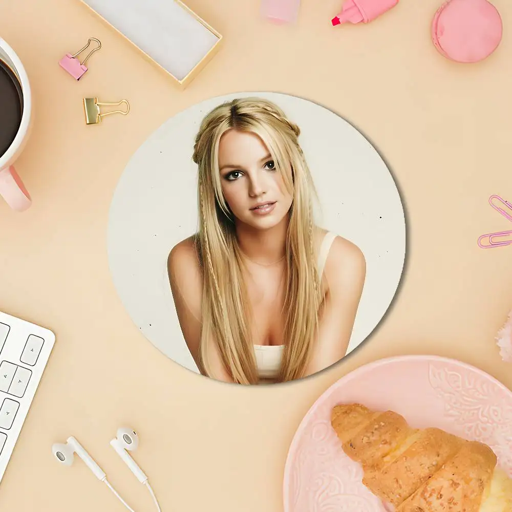 Singer B-Britney S-Spears Wooden Coasters  10cm Round Cosplay Fans Collect Friends Gifts - view 6