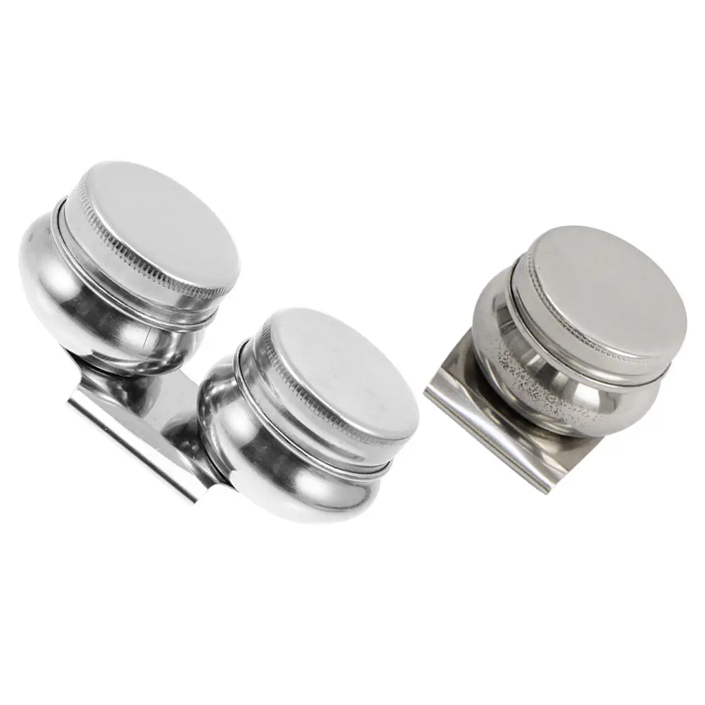 2Pcs Stainless Steel Color Mixing Pots Paint Brush Washer Turpentine Dipper Linseed Oil Holder for Oil Painting Supplies Outdoor