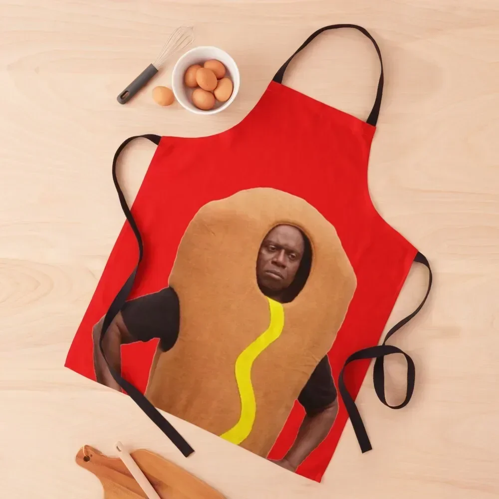 

Captain Raymond Holt - Hot dog Apron chefs For Home Accessories Kitchen Kawaii Accessories Kitchen Handle For Women Apron