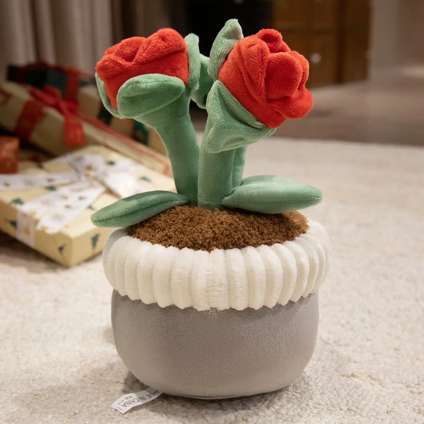 30 cm Künstliche Blume Plüsch Spielzeug Nette Grüne Pflanzen Blüte Kaktus Sonnenblume Rose Weiche Puppen Kawaii Hause Dekoration Weihnachten geschenk – Detail 15