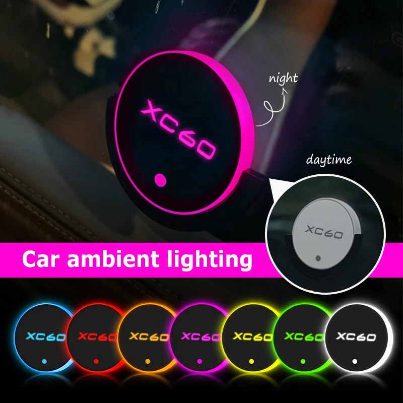 Luz Ambiental Triangular para Ventana de Auto Volvo, con Sensor Inteligente, Gradiente Decorativo, para CX40, CX60, CX90, V60, V40, S60, V70, XC70, D2