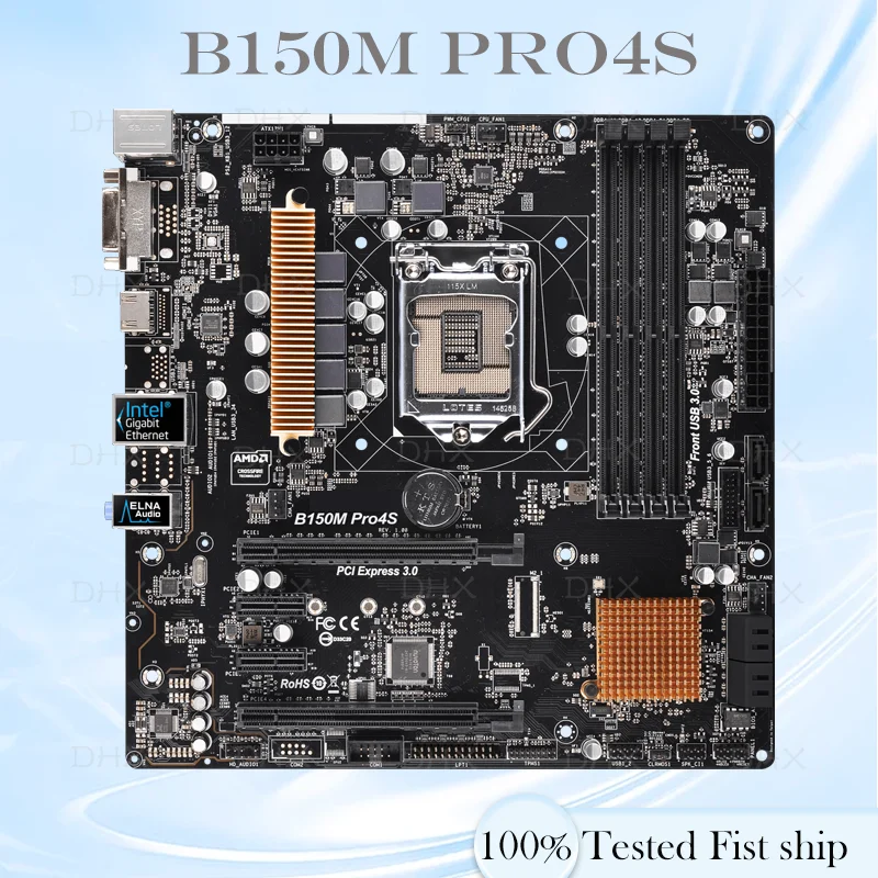 LGA 1151 DDR4 B150 PCI-E3.0 Micro ATX For Asrock B150M PRO4S Motherboard 64GB HDMI Motherboard 100% Tested Fully Work DH